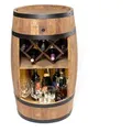 Produktbild: CREATIVE COOPER Fassbar mit Weinhalter. Weinregal - Holzfass Hausbar 80cm. Rustikaler deko Barschrank Weinständer – Fass. Fassbier, Wein Flasche... - Dunkelbraun