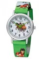Produktbild: Regent Junioruhr Kinderuhr mit Pferde Motiv Textilband Arabische Zahlen Aluminiu