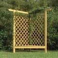 Produktbild: vidaXL Eckpergola mit Bank 166x81x174 cm Kiefernholz Imprägniert