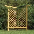 Produktbild: Kiefer Imprägniert Eckpergola mit Bank Gartenbank Pergola Rankgitter vidaXL