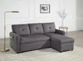 Produktbild: ATLANTIC home collection Schlafsofa Gustavo L-Form, B: 199 cm, mit Bettfunktion, Bettkasten & seitlichen Taschen