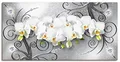 Produktbild: ARTLAND Wanddeko Leinwand Bilder Wandbild 60x30 cm Querformat Abstrakte Bilder Blumen Blüte Orchideen Kunst Abstrakt Weiß U1QV
