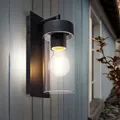 Produktbild: Außenwandlampe Fassadenleuchte Laterne E27 Terrassenlampe Alu anthrazit H 25 cm