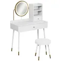 Produktbild: Vicco Schminktisch, Weiß, Holzwerkstoff, 2 Fächer, 2 Schubladen, Rechteckig, 90x130x40 cm, Schlafzimmer, Schminktische