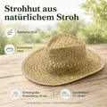 Produktbild: Strohhut Erwachsene Sommerhut Natur Stroh Komfortband Sonnenhut 57-59 cm