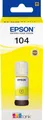 Produktbild: Epson 104 EcoTank Yellow Nachfülltinte (für EPSON, 1x, original Nachfülltinte 104 gelb)