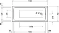 Produktbild: Duravit D-Code Badewanne, 1700x750mm, Rechteckig, Einbauversion, 253 Liter, 1 Rückenschräge, weiß hochglanz, 700671000000000