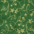 Produktbild: IHR Ideal Home Range - Servietten Goldstern STAR GARLAND green gold goldene Sterne Sternschuppen Sternenhimmel 20 St. Lunch-Servietten 33 cm x 33 cm