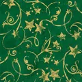 Produktbild: 20 Servietten Star Garland green gold - Sterne in Eleganz dunkelgrün 33x33cm