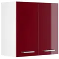 Produktbild: Vicco Hängeschrank, Rot, Weiß, Holzwerkstoff, 2 Fächer, Rechteckig, 60x60x31 cm, Küchen, Küchenmöbel, Küchenschränke, Küchenoberschränke