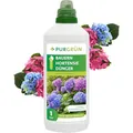 Produktbild: Purgrün® Bauernhortensie-Dünger 1 Liter – Organisch-mineralische Rezeptur – Premium-Flüssigdünger mit Spurennährstoffen – NPK 7+5+6 – Mit Guano für üppige Blüten & robuste Pflanzen