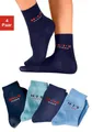 Produktbild: H.I.S Basicsocken (Packung, 4-Paar) mit kontrasfarbenem Logo