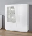 Produktbild: Home affaire Highboard Vega, Hochschrank, Hochkommode, Schrank, mit 2 Türen mit Glaseinsatz, Höhe 146 cm