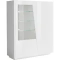 Produktbild: Web Furniture Moderne Vitrine für Wohnzimmer und Esszimmer, hergestellt in Italien, 120 x 43 x 146 cm, VEGA