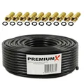 Produktbild: PremiumX 25m Koaxialkabel SAT Kabel 135dB 4-fach CU Antennenkabel 10x F-Stecker