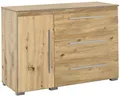 Produktbild: Moderne Kommode 1 Tür 3 Fächern 3 Schubladen Sideboard Schrank Holz Optik Oak