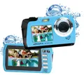 Produktbild: Aquapix W3048-I Edge Iceblue Digitalkamera 48 Megapixel Ice, Blue Unterwasserkamera, Frontdisplay