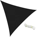 Produktbild: Sonnensegel Sonnenschutz 3,6x3,6x3,6m Dreieck Anthrazit 100% Hdpe, Uv Schutz, Wasserabweisend, Wetterbeständig, Atmungsaktiv, Inkl. Befestigungsseile, Schattenspender Für Terrasse, Balkon - Ecd Germany