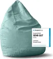 Produktbild: Lumaland Luxury XL Sitzsack stylischer Beanbag - 120L Füllung - Türkis