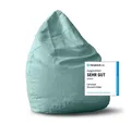 Produktbild: Lumaland Sitzsack Luxury XL Sitzsack, Microvelours Beanbag extra weich & robust Stuhl Sessel 60x45cm