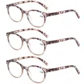 Produktbild: MODFANS Lesebrille Damen 1.25 Rund,Gute Brillen,Hochwertig,Mode,Komfortabel,Super Lesehilfe (3 Rosa)