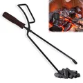 Produktbild: Schwere Kaminzange, Isolierter Holzgriff Feuerzange, Outdoor Rostfrei Univers...
