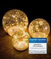 Produktbild: Deko Wohnzimmer LED Glaskugeln 3er Set groß kabellos Licht für ihre Dekoratio...