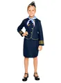 Produktbild: Maskworld Hochwertiges Stewardess Kinder-Kostüm perfekt für Karneval Fasching & Mottoparty - Flugbegleiterin Uniform Verkleidung Anzug - Größe 140