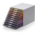 Produktbild: Durable 761027 A4 Schubladenbox Varicolor 10 Fächer mit Etiketten