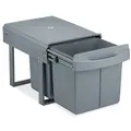 Produktbild: Relaxdays Einbaumülleimer 2x15 l grau Grau