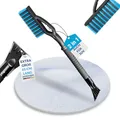 Produktbild: NTG Eiskratzer Auto mit Besen -XXL 65 cm lang - Schneebesen Auto und Schaumstoffgriff Ergonomischer Profi Scheibenkratzer Zwei Griffe Extra Stabiler Eiskratzer Auto Winter Zubehoer Scheibenkratzer