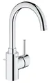 Produktbild: GROHE Concetto, Waschtischarmatur hoch, wassersparend (Wasserhahn für das Bad, Badarmatur mit Zugstangen-Ablauf, 30cm hoch, einfache Installation am Waschbecken), chrom, 32629002