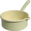 Produktbild: Riess Emaille Stielkasserolle 1 l grün Kochtopf m. Stiel 16 cm Pastell Induktion