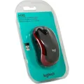 Produktbild: Logitech M 185 Cordless Notebook Mouse USB schwarz / rot