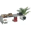 Produktbild: Dandibo - Schuhregal Metall Schwarz 1 Ebene 96551 Schuhablage Schuhständer Modern Stabil Massiv Schuhschrank Ablage