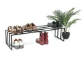 Produktbild: DanDiBo Schuhregal Metall Schwarz 1 Ebene 96551 Schuhablage Schuhständer Modern Stabil Massiv Schuhschrank Ablage