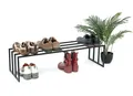 Produktbild: DanDiBo Schuhregal Metall Schwarz 1 Ebene Schuhablage Schuhschrank Modern
