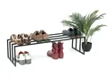 Produktbild: Schuhregal Metall Schwarz 1 Ebene 96551 Schuhablage Schuhständer Modern Stabil