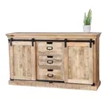 Produktbild: XXL Sideboard VODICE 150cm massiv edles Mangoholz Anrichte Landhaus Industial