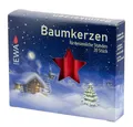 Produktbild: EWA 20er Packung Baumkerzen rot Ø 13mm 105 mm Weihnachtsbaumkerzen