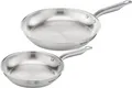 Produktbild: TEFAL VIRTUOSO Bratpfannen 24 & 28 cm Edelstahl Induktion unbeschichtet E49204