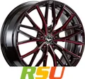 Produktbild: 4x Barracuda Project 3.0 black gloss flashred 8.5x19