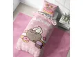 Produktbild: MTOnlinehandel Bettwäsche Pusheen Katze in 135x200 + 80x80 cm, Kawaii, Mikrofaser, 2 teilig, Wendebettwäsche für Kinder und Teenager, süß & niedlich