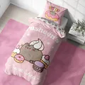 Produktbild: Pusheen Katze Bettwäsche für Kinder 2 tlg. 80x80 + 135x200 cm 100% Mikrofaser