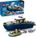 Produktbild: LEGO City Verfolgungsjagd im Polizeiboot – Spielset, schwimmfähigs Boot (60456)