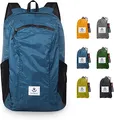 Produktbild: 4Monster Faltbarer Rucksack Ultra Leicht, Unisex Tagesrucksack Outdoor, Wasserdichter Wanderrucksack für Camping Wandern Reisen Sport Klettern Radfahren (Blau, 16L)