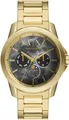 Produktbild: Armani Exchange Uhr für Herren, QuarzMultifunktionswerk, 44MM Gold Edelstahlgehäuse mit Edelstahlarmband, AX1737