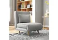 Produktbild: HOMCOM Schlafsofa Schlafsessel mit Bettfunktion, Lendenkissen, Klappsessel 1 Teile, für Wohnzimmer, Hellgrau