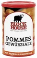 Produktbild: Block House Pommes Gewürzsalz – Würzmischung mit Paprika und feiner Rauchnote für knusprige Pommes Frites & Kartoffelgerichte, 280 g Dose