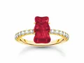 Produktbild: Thomas Sabo TR2459-414-10-58 HARIBO Ring mit Goldbär - Gummibärchen - BlauRot - Silber Gelbgold verg. & Zirkonia - Rot - Gr. 58